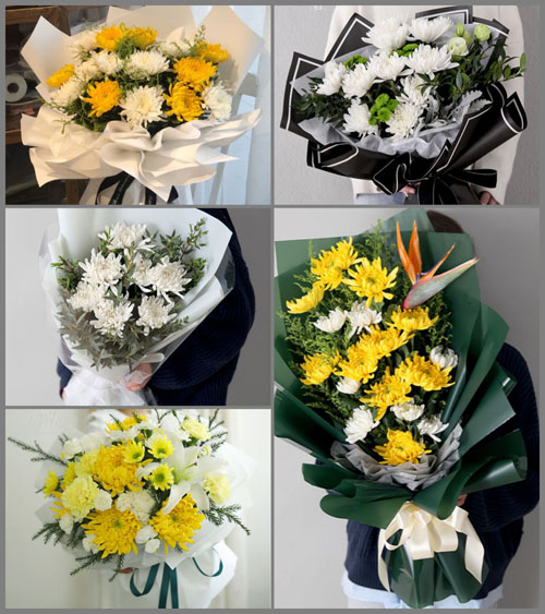 福建龙岩连城县宣和乡白事花束代送